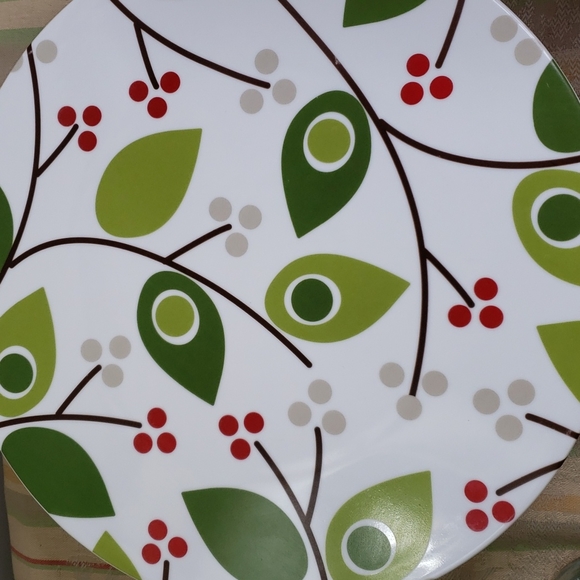 tag 2012 stylized holly branch large cake stand - Picture 3 of 5